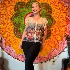 Romantic floral blouse